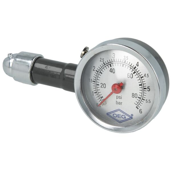 Druckprüfer analog für Ausdehnungsgefäße und Reifenventile Messbereich: 0-6 bar