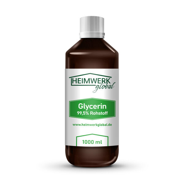 Heimwerkglobal Pflanzliches Glycerin E422 Propylenglykol E1520 Reinheit USP zertifiziert 1000ml Glycerin