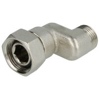 Excenterverschraubung S-Anschluss 1/2" x 3/4" Überwurfmutter 10 bis 60mm Versatz