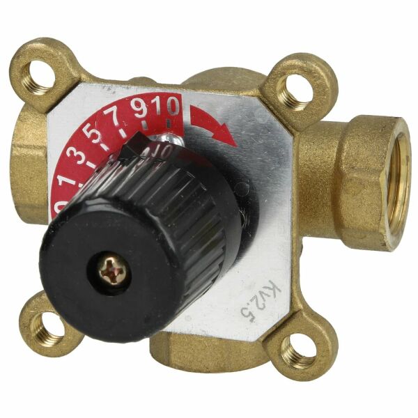 Oeg 3-Wege Mischer Heizungsmischer Mischventil DN 15 1/2" IG Messing