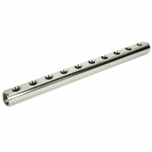 Itap Messingverteiler mit Anschluss 3/4" IG x1/2" IG Achsmaß 50mm 10 fach