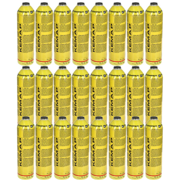 24x Kemper Gaskartusche Nr 581N Propan-Butan-Gasgemisch bis 3.300 °C 750ml 385g