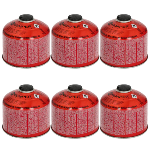 6x Kemper Gaskartusche Campinggas Propan-Butan-Gasgemisch 230 g 1121