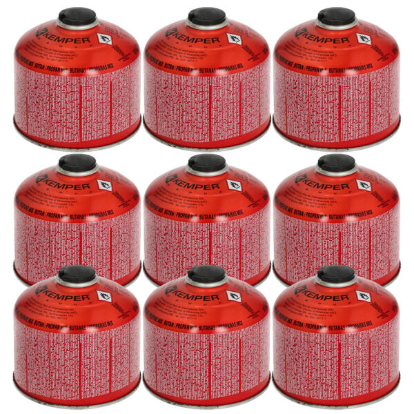 9x Kemper Gaskartusche Campinggas Propan-Butan-Gasgemisch 230 g 1121