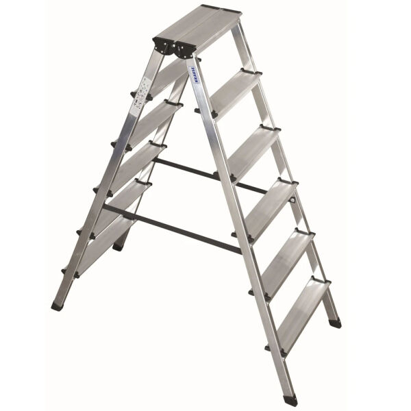 Krause Alu Stufen-Doppelleiter 2 x 6 Stufen 120359