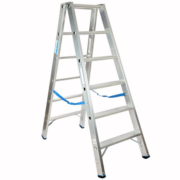 Krause Alu Stufen-Doppelleiter Stabilo 2 x 6 Stufen 124746