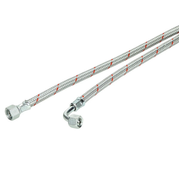 Ölschlauch 1/4" Rohrbogen x 3/8" Überwurfmutter 1000 mm