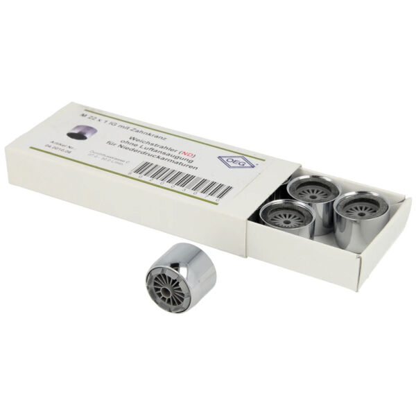 OEG Weichstrahlregler für Niederdruckarmaturen M 22x1 IG mit Zahnkranz VPE 10Stk