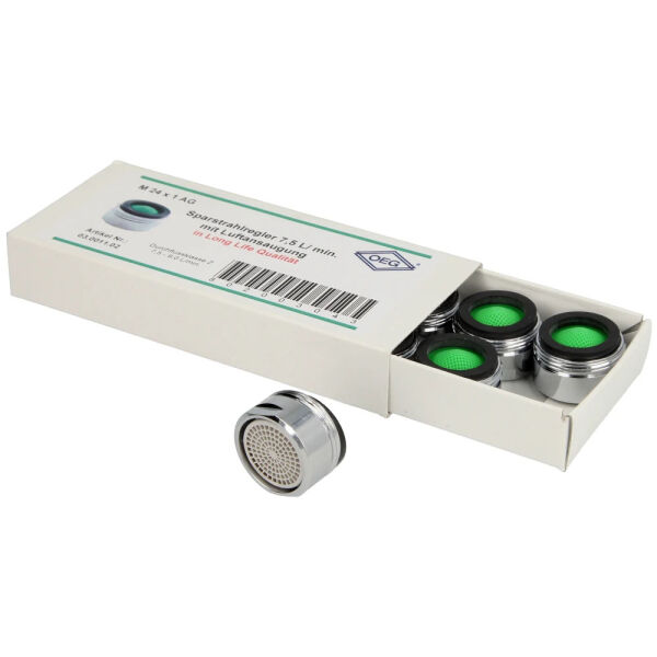 OEG Spar-Strahlregler mit Luftansaugung  7,5 l/min M24 x 1 AG 10Stk