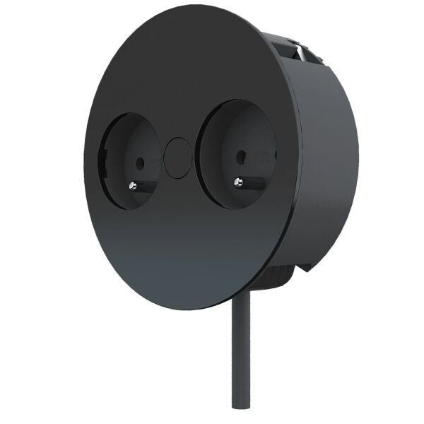 Bachmann Steckdoseneinheit TWIST 2 x UTE-Steckdose schwarz 931.152