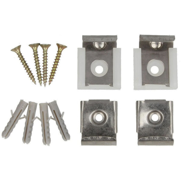 Spiegelklammern Set 4-teilig für Wandmontage | Edelstahl