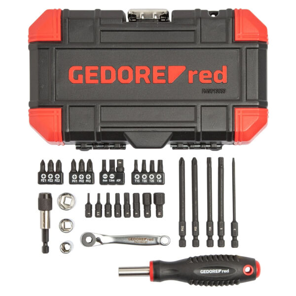 Gedore Werkzeugset mit Bits, Steck- und Ratschenschlüssel R49013033