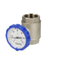 Simplex Kugelhahn 1" IG mit Thermometer blau F10150