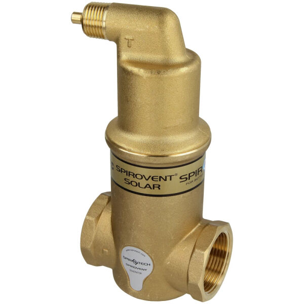 Spirotech SpiroVent Solar-Mikroluftblasenabscheider mit Autoclose 1 1/2" IG horizontal AA150FBA08