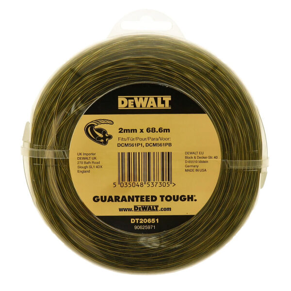 DeWalt Trimmer-Faden für Motorsensen mit 2 mm Fadenstärke DT20651QZ