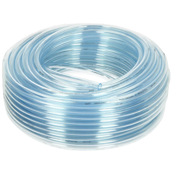 PVC Schlauch ohne Gewebe Ø 4 x 6 mm transparent VPE 100 Meter