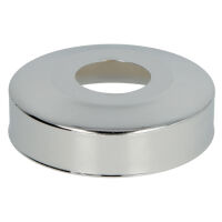 Hahnrosette Messing verchromt 3/4" Höhe 25mm...