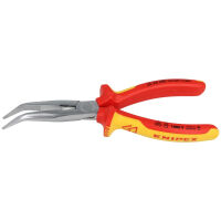 Knipex Flachrundzange mit Schneide VDE L 200mm 40°...