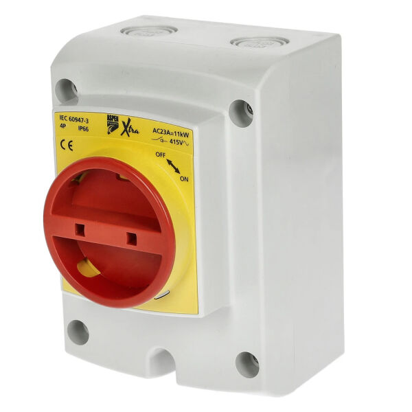 Xtra Hauptschalter 63 A IP66 Norm IEC 60947-3