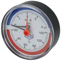 Thermo-Manometer axial 80 mm 1/2" AG Messbereich 0-4...