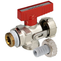 Simplex KFE-Kugelhahn vernickelt 1/2" Eckform F10671