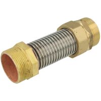 Speicherverbinder flexibel DN32 1 1/2" 100 mm Edelstahl-Wellrohr (4 Stück)