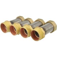 Speicherverbinder flexibel DN32 1 1/2" 100 mm Edelstahl-Wellrohr (4 Stück)