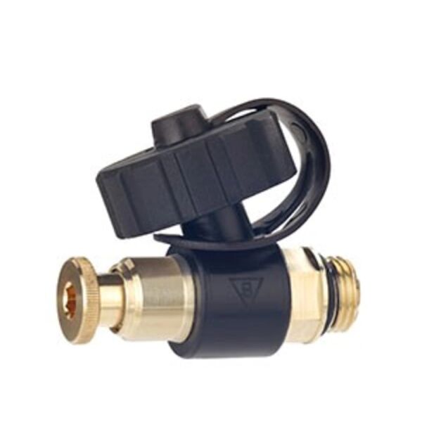Bender Entleerungsventil 1/4" Außengewinde mit 3/4" Schlauchanschluss, Rotguss 1276080