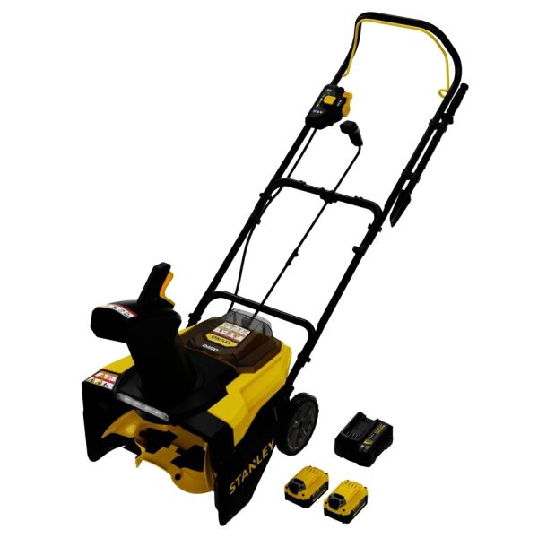 Stanley 18V Akku-Schneefräse 46 cm mit 2 Akkus und Ladegerät (SCSNP460R2-QW)