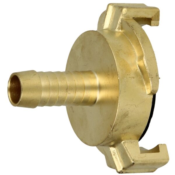 Schnellkupplung Messing mit Schlauchtülle, Nockenweite 40 mm