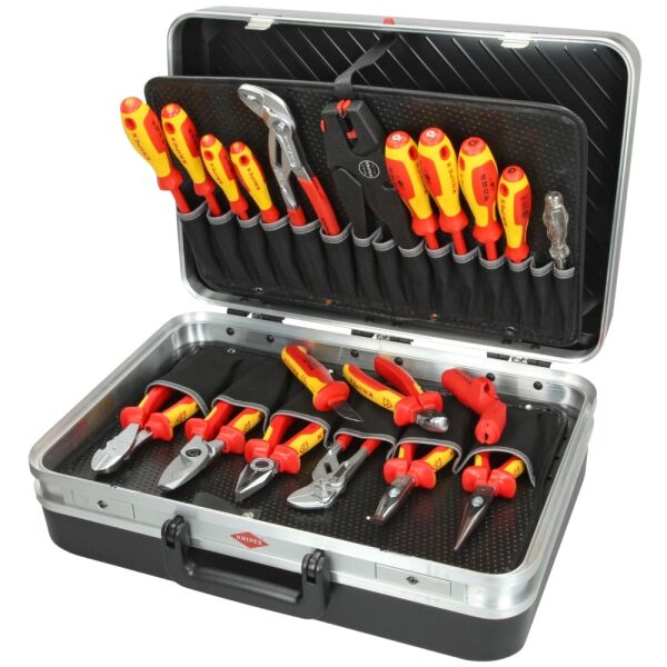 Knipex VDE Elektro-Werkzeugkoffer 20-teilig, Meisterkoffer 002120