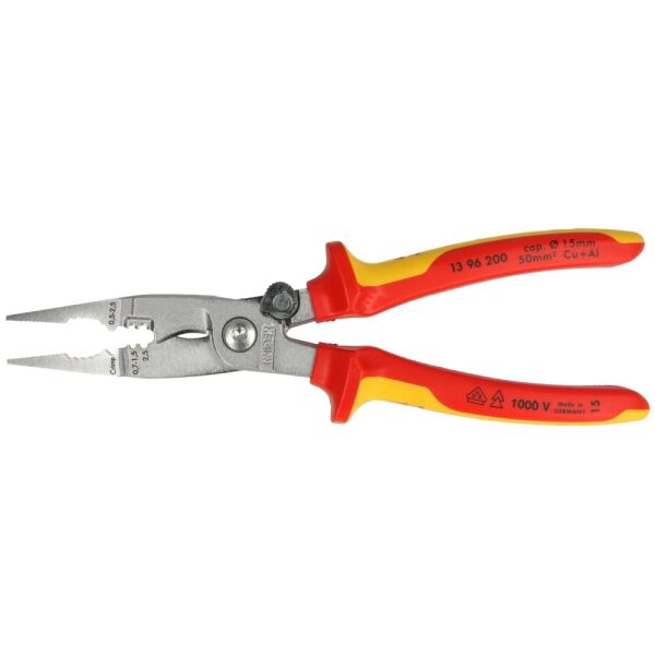 Knipex Multifunktionszange VDE 200 mm mit Öffnungsfeder 1396200