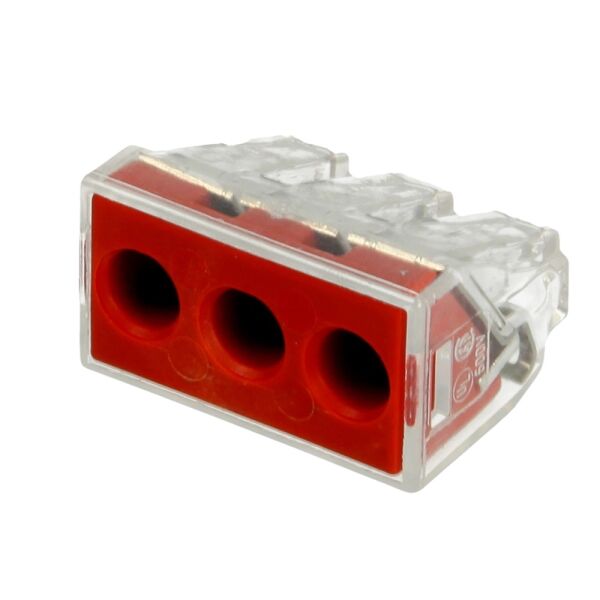 Wago Verbindungsdosenklemme Serie 773 3 x 2,5–6 mm² TS 35 773173, 50 Stück
