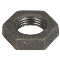 Temperguss Fitting schwarz Gegenmutter IG, 1/4" bis...