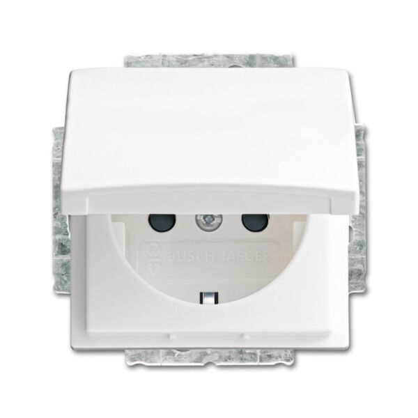 Busch-Jaeger Busch-balance SI SCHUKO Steckdose Klappdeckel weiß 2CKA002013A5384