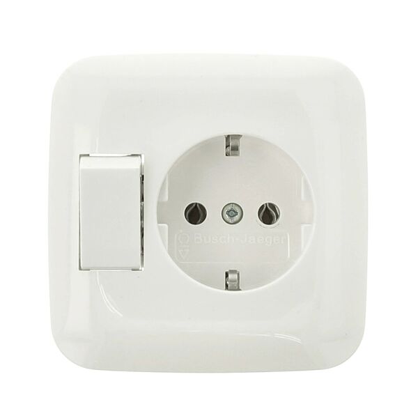 Busch-Jaeger SCHUKO Steckdose mit Wippschalter Kombination Busch-balance SI 2CKA001611A0169