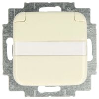 Busch-Jaeger SCHUKO Steckdoseneinsatz mit Deckel und Textfeld 20 EUKN-212