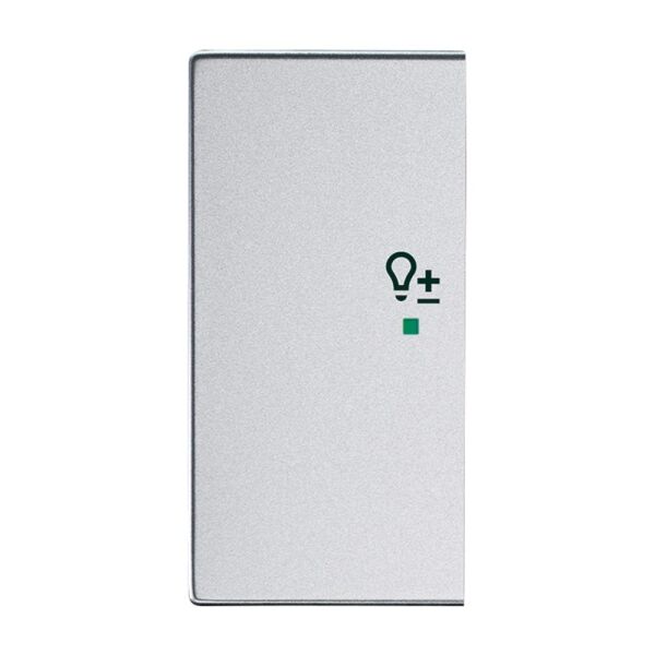 Busch-Jaeger Wippe 2-fach mit Symbol "Dimmer" links alusilber