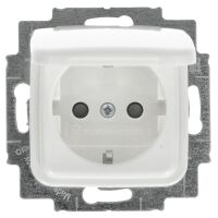 Busch-Jaeger Reflex SI SCHUKO Steckdose mit Deckel und Textfeld 20 EUKN-214