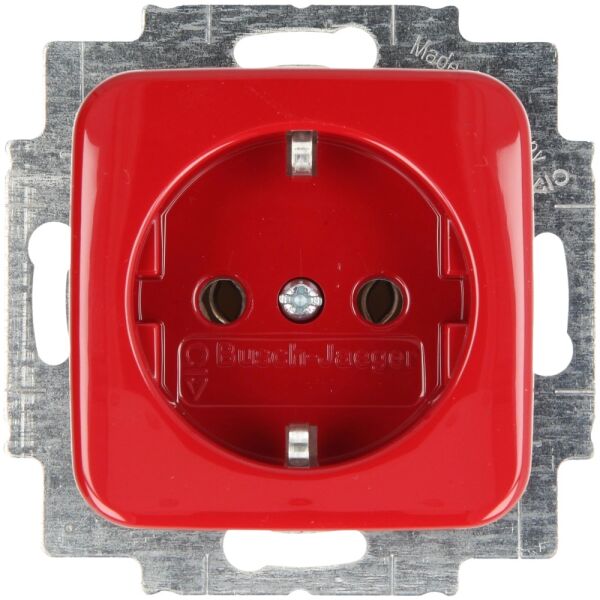 Busch-Jaeger Reflex SI SCHUKO Steckdoseneinsatz rot 20 EUC-217