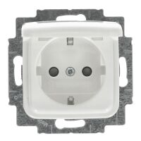 Busch-Jaeger SCHUKO Steckdoseneinsatz mit Deckel u....