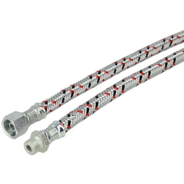 Ölschlauch 1/4" AG x 3/8" Überwurfmutter, 1000 mm