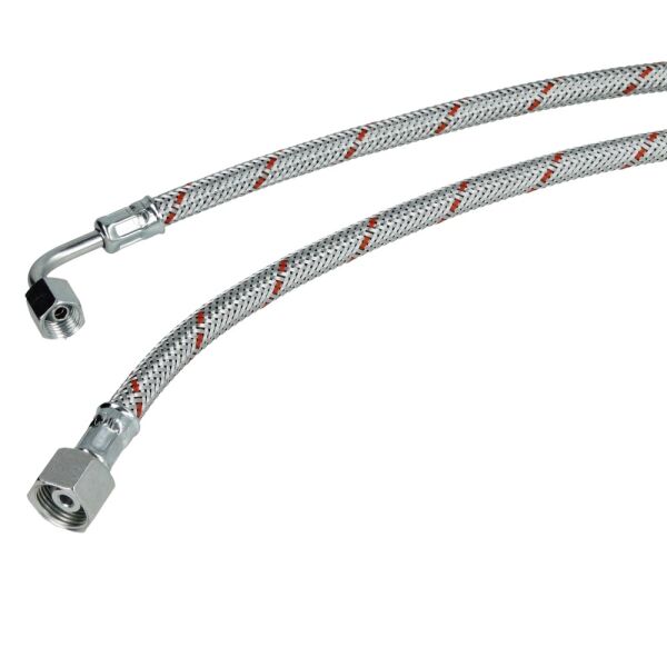 Ölschlauch M12 x 1,5 Rohrbogen x 3/8" Überwurfmutter, 1000 mm