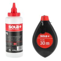 SOLA Schlagschnur-Set CLAS 30 m mit Kreide, rot oder blau