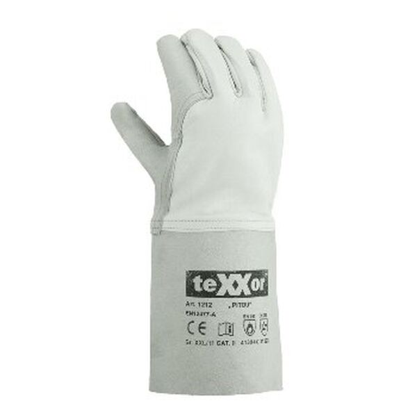 teXXor® Schweißerhandschuhe PITOU natur, Gr. 9–11