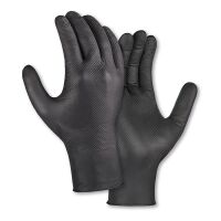 teXXor® Nitril-Einweghandschuhe DIAMOND GRIP schwarz,...