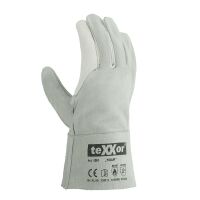 teXXor® Rindvoll-/Spaltleder Handschuhe YASUR, natur,...