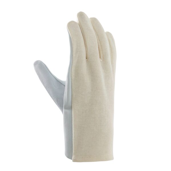 teXXor® Ziegen-/Schafsnappa-Handschuhe TRIKOTRÜCKEN, natur, Gr. 6–10
