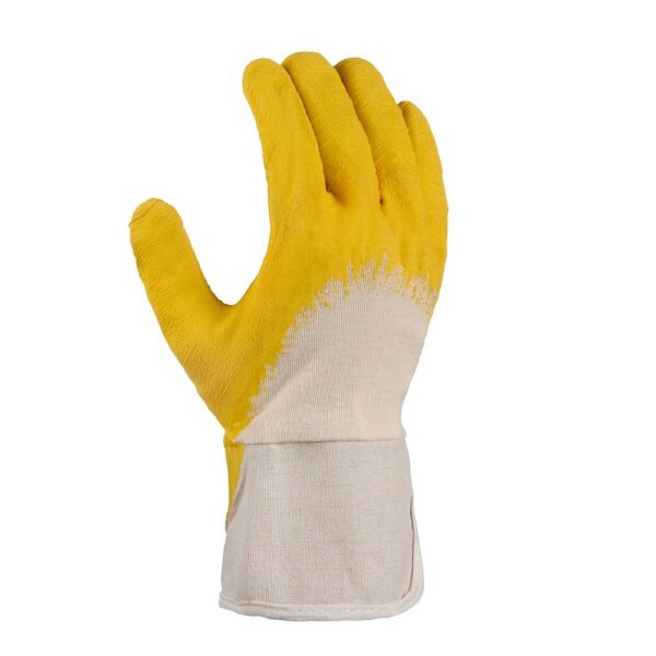 teXXor® Universalhandschuhe LATEXBESCHICHTET ¾-beschichtet, Stulpe, natur/gelb, Gr. 10