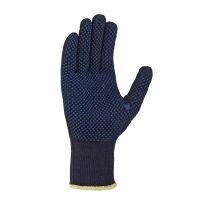 teXXor® Mittelstrick-Handschuhe BAUMWOLLE/POLYESTER, blau/blaue Noppen, Gr. 7–10